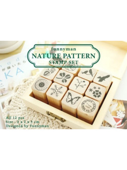Cajita de sellos nature pattern