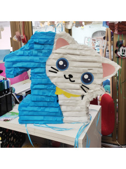 Piñata gatito blanco