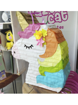 Piñata  cabeza unicornio