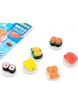 Set de gomas de borrar Sushi