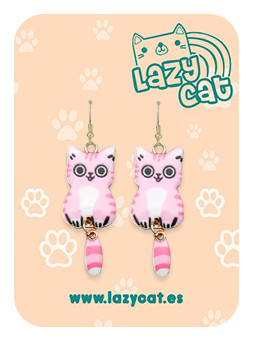 Pendientes Gatito rosa