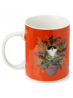 Taza kim haskins gato en maceta