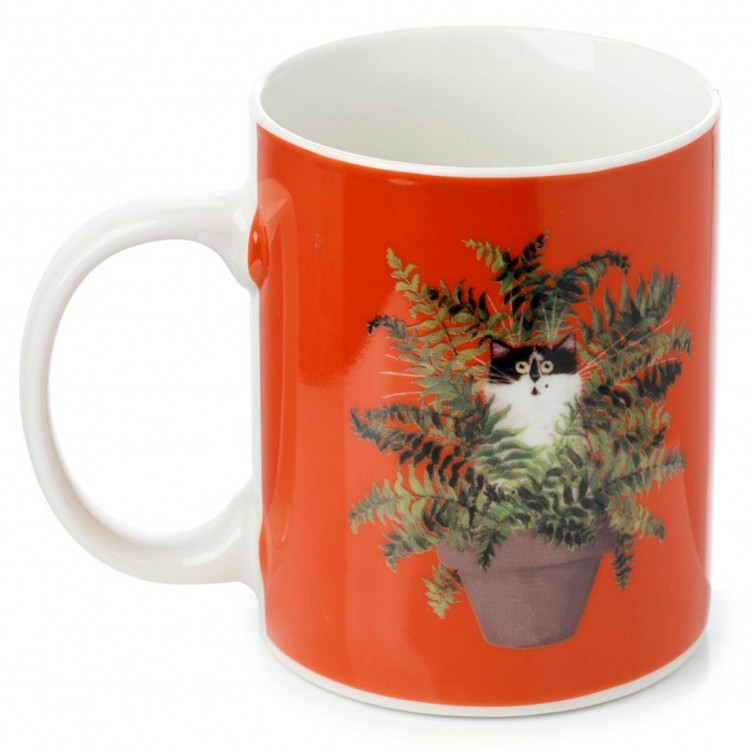 Taza kim Haskins gato en maceta