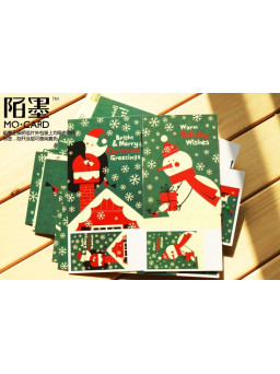 Set de 50 postales Navidad y 50 etiquetas Vintage