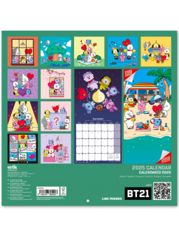 Calendario de pared BT21 2024