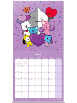 Calendario de pared BT21 2024