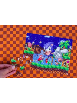 Taza Sonic 3D y puzzle