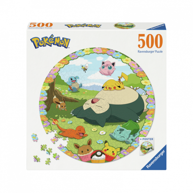 Puzzle Pokemon redondo 500 piezas