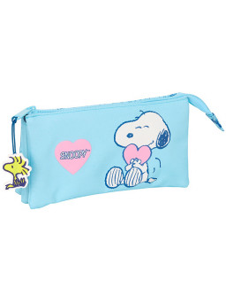 Estuche triple Snoopy Love
