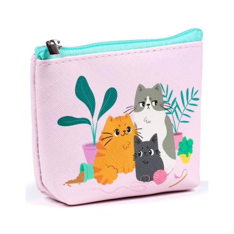 Monedero gatitos rosa