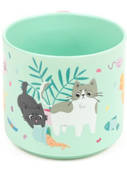Taza gatitos turquesa