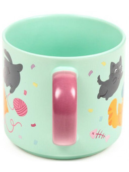 Taza gatitos turquesa