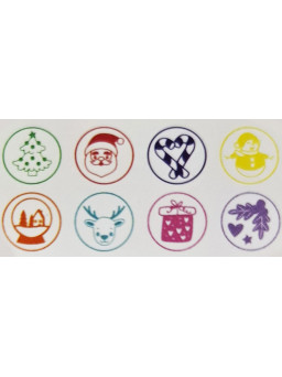 Set de 8 sellos Navidad