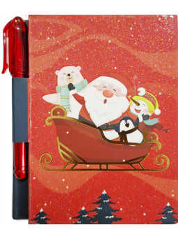 Mini libreta  y boli Navidad