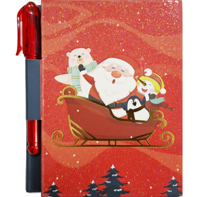 Mini libreta  y boli Navidad