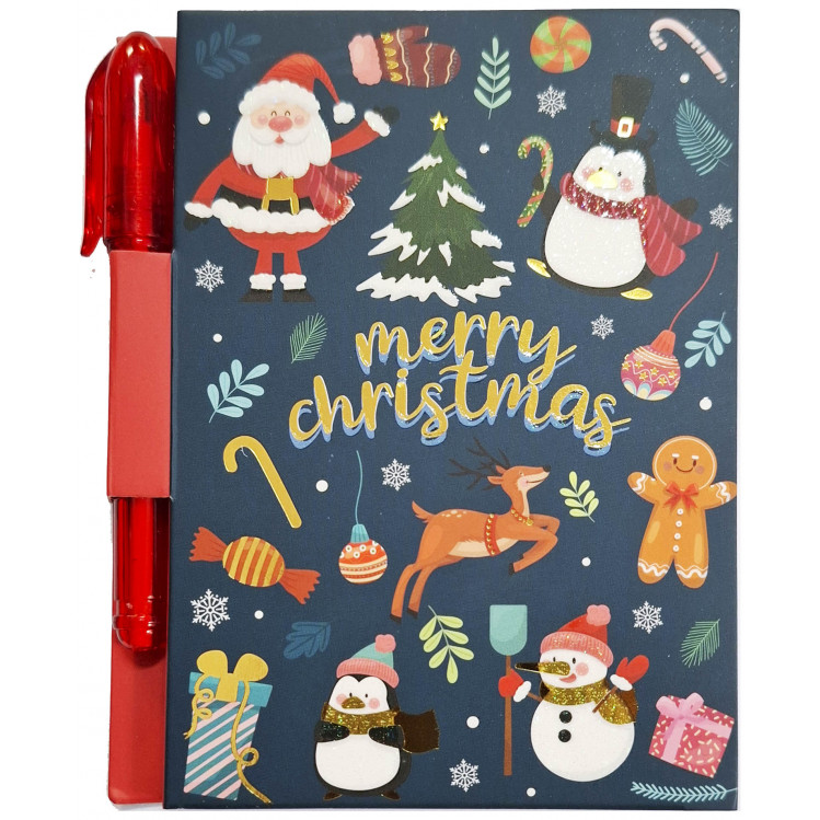 Mini libreta  y boli Navidad m.3