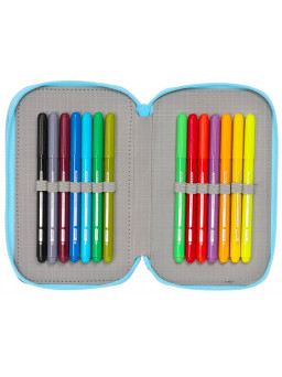 Estuche Snoopy triple con material