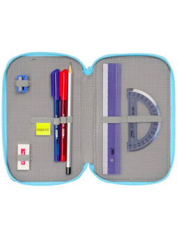 Estuche Snoopy triple con material