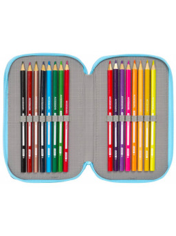 Estuche Snoopy triple con material