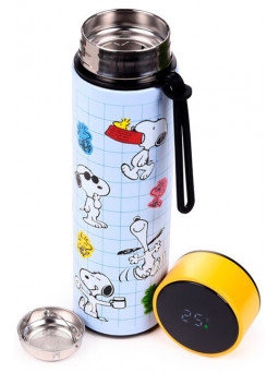 Botella con termómetro Snoopy.