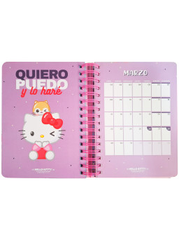 Agenda escolar Hello Kitty rosa
