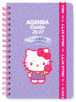 Agenda escolar Hello Kitty morada