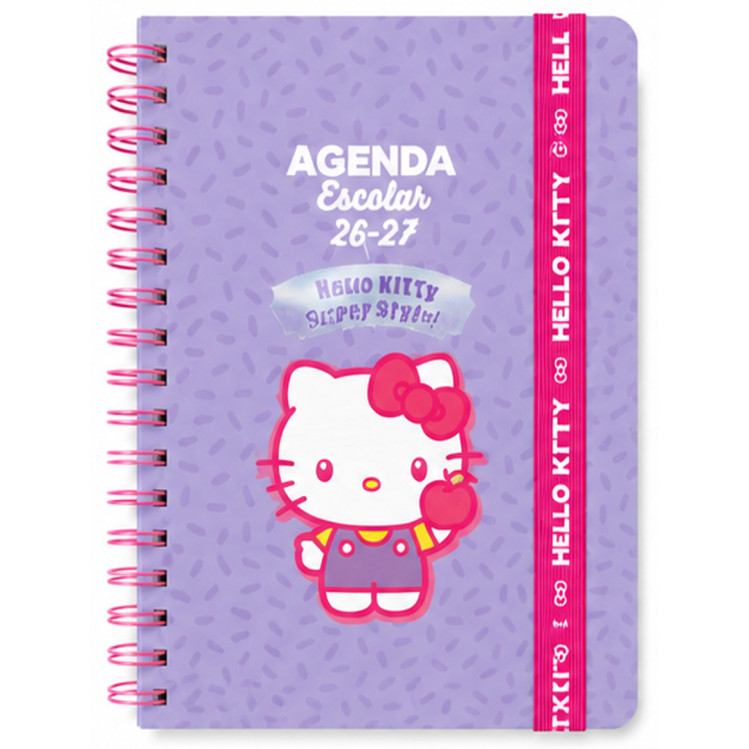 Agenda escolar Hello Kitty morada