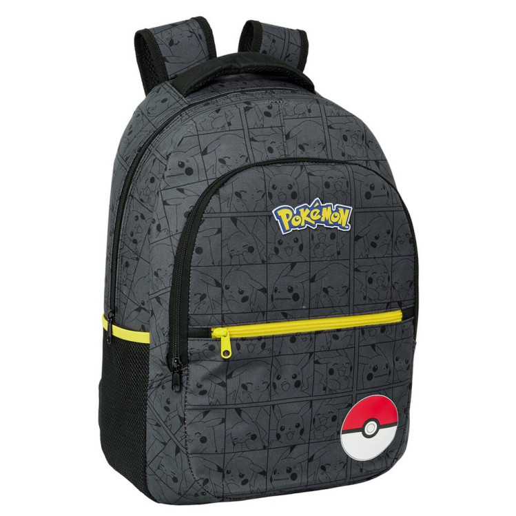 Mochila Pikachu poke ball negra.