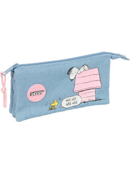Estuche triple Snoopy