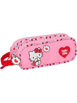 Estuche doble Hello Kitty rosa