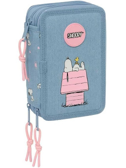 Estuche triple Snoopy con...