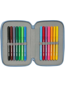 Estuche triple Snoopy con material