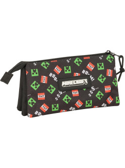 Estuche triple Minecraft