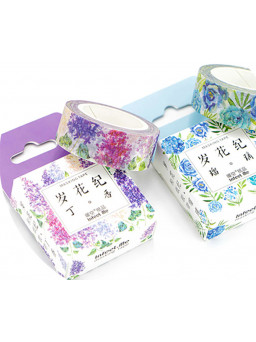 Washi tape flores lilas