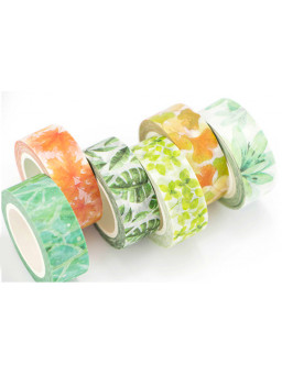 Washi tape hojas tropicales