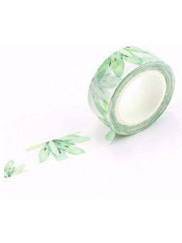 Washi tape floral verde